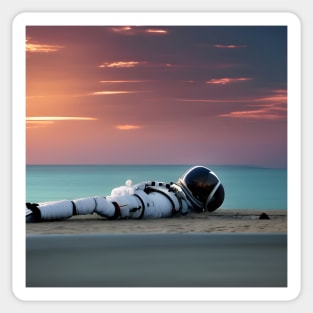 Relaxing Astronaut Sticker